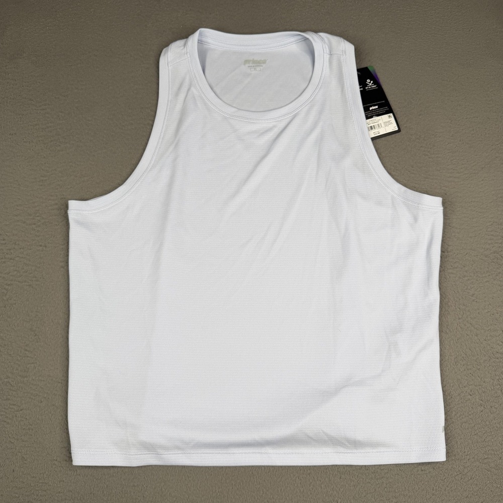 Prince Tank Top Womens XL Misty Periwinkle Core Tennis Wicking UPF 30 Shirt